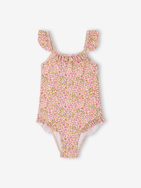 Maillot de bain 1 pièce fille rose pâle 1 - vertbaudet enfant 