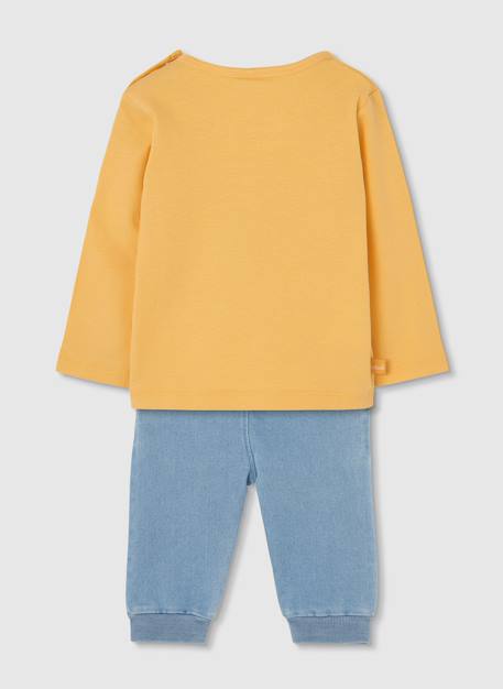 Ensemble bébé coton Jaune 2 - vertbaudet enfant 