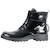 Bottines en cuir  vernis  à lacets Noir 2 - vertbaudet enfant 