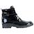 Bottines en cuir  vernis  à lacets Noir 1 - vertbaudet enfant 