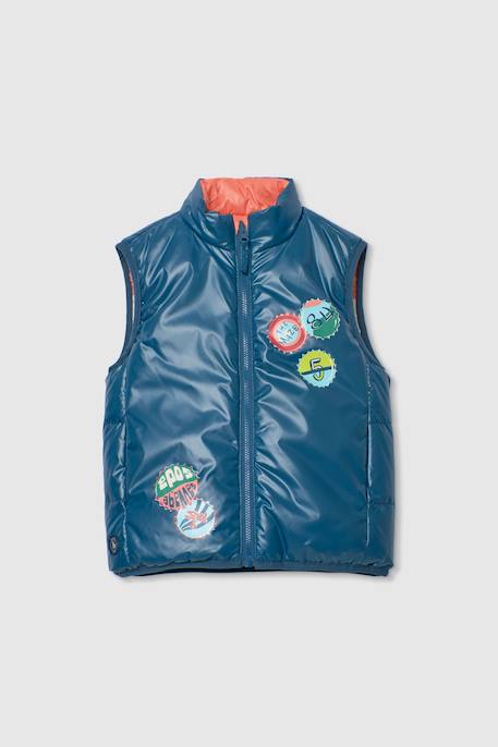 Gilet réversible enfant en tissu technique Vert 1 - vertbaudet enfant 