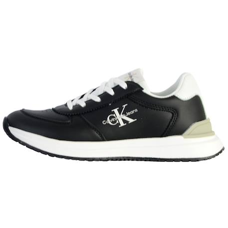 Baskets basses  à lacets Blanc noir+Noir blanc+Noir gris blanc 7 - vertbaudet enfant 