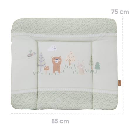 Matelas à langer imprimé Blanc - Étoiles LITTLE STARS+Blanc - Étoiles STERNENZAUBER+Blanc - gris / lapin miffy+Gris / pois+Vert pastel - woodland buddies 17 - vertbaudet enfant 