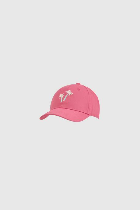 Casquette en coton  avec motifs de palmiers Rose 1 - vertbaudet enfant 