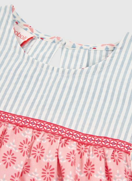 Chemisier fille popeline imprimée Multicolore 3 - vertbaudet enfant 