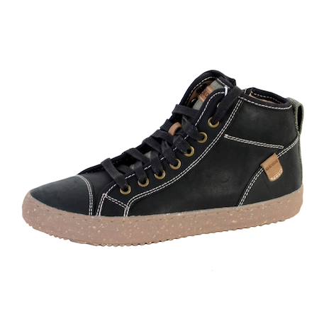 Baskets montantes à lacets Noir 2 - vertbaudet enfant 