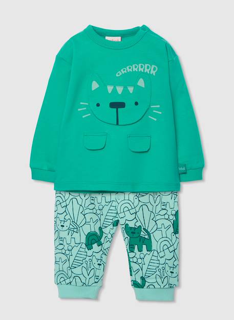 Ensemble bébé garçon maille Vert 1 - vertbaudet enfant 