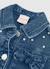 Veste en jean fille  délavée avec petits noeuds Bleu 3 - vertbaudet enfant 