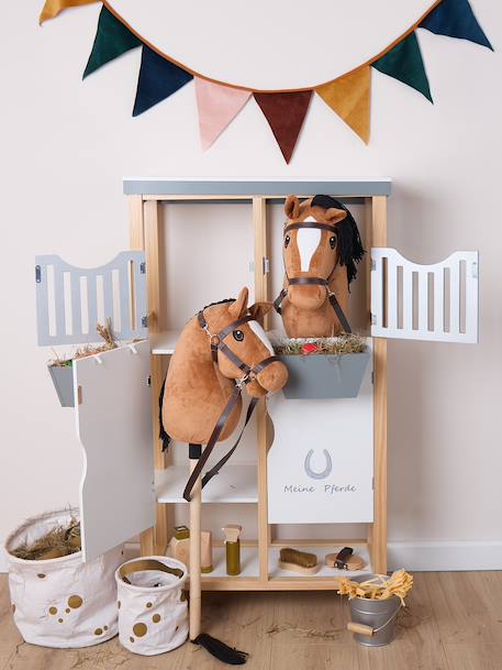 Hobby horse - cheval bâton taille S Bai+Blanc+Créme+Gris+Noir+Pie noir 5 - vertbaudet enfant 