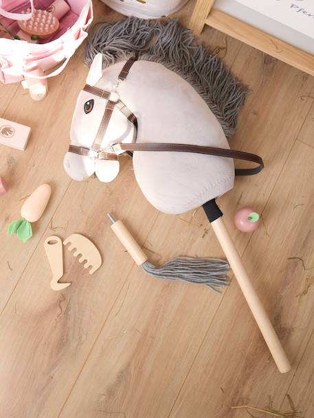 Hobby horse - Cheval bâton taille M Bai+Blanc+Créme+Gris+Noir+Pie noir 22 - vertbaudet enfant 