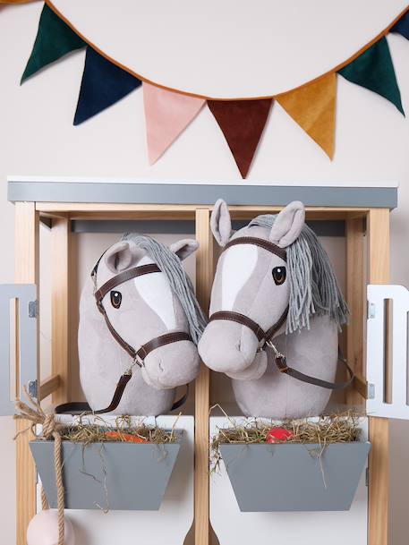 Hobby horse - Cheval bâton taille M Bai+Blanc+Créme+Gris+Noir+Pie noir 20 - vertbaudet enfant 