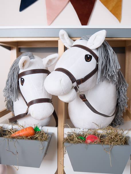 Hobby horse - cheval bâton taille S Bai+Blanc+Créme+Gris+Noir+Pie noir 8 - vertbaudet enfant 