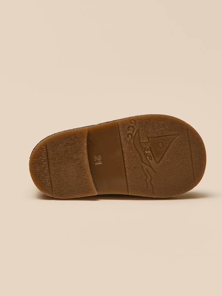 Salomés en cuir bébé Camel+Marine 4 - vertbaudet enfant 