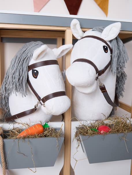 Hobby horse - Cheval bâton taille M Bai+Blanc+Créme+Gris+Noir+Pie noir 8 - vertbaudet enfant 