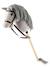 Hobby horse - cheval bâton taille S Bai+Blanc+Créme+Gris+Noir+Pie noir 19 - vertbaudet enfant 