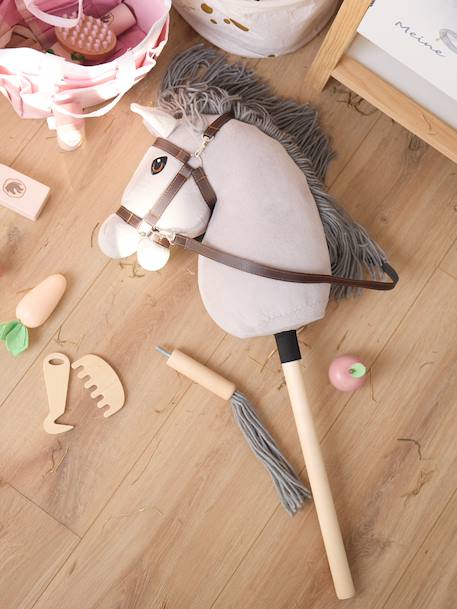 Hobby horse - cheval bâton taille S Bai+Blanc+Créme+Gris+Noir+Pie noir 22 - vertbaudet enfant 