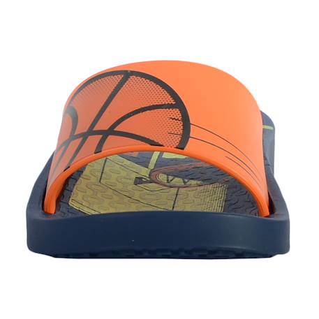Sandales enfant plates à bout ouvert - légères et confortables Bleu orange jaune+Blue blue+Dark grey grey 4 - vertbaudet enfant 