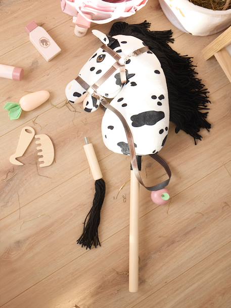 Hobby horse - cheval bâton taille S Bai+Blanc+Créme+Gris+Noir+Pie noir 34 - vertbaudet enfant 