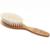 Brosse à cheveux bébé en hêtre rouge et soie de chèvre Beige 1 - vertbaudet enfant 