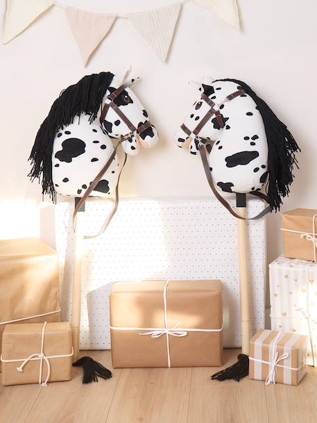 Hobby horse - cheval bâton taille S Bai+Blanc+Créme+Gris+Noir+Pie noir 33 - vertbaudet enfant 