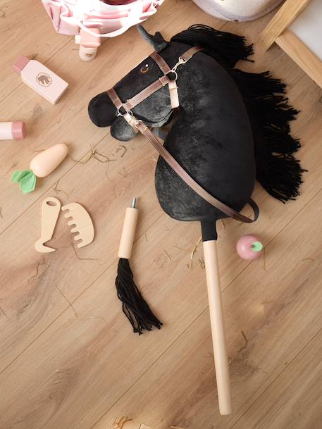 Hobby horse - Cheval bâton taille M Bai+Blanc+Créme+Gris+Noir+Pie noir 28 - vertbaudet enfant 