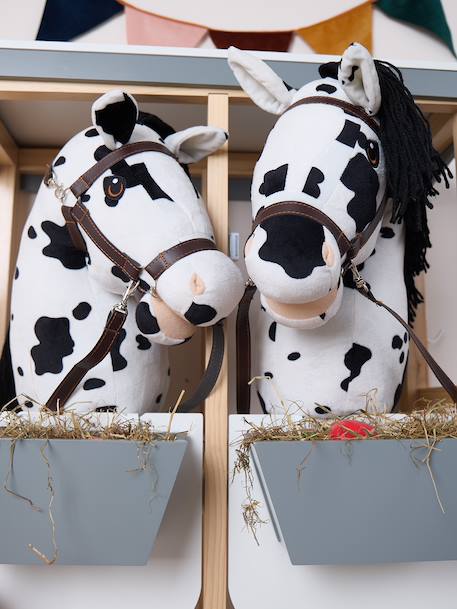 Hobby horse - Cheval bâton taille M Bai+Blanc+Créme+Gris+Noir+Pie noir 32 - vertbaudet enfant 