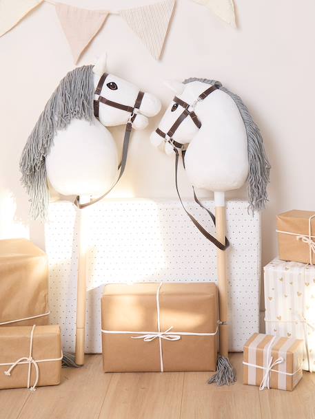 Hobby horse - cheval bâton taille S Bai+Blanc+Créme+Gris+Noir+Pie noir 9 - vertbaudet enfant 
