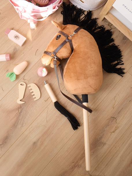 Hobby horse - Cheval bâton taille M Bai+Blanc+Créme+Gris+Noir+Pie noir 4 - vertbaudet enfant 