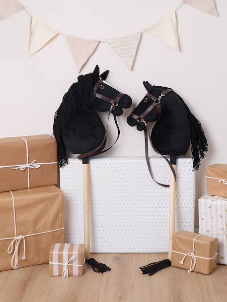 Hobby horse - cheval bâton taille S Bai+Blanc+Créme+Gris+Noir+Pie noir 27 - vertbaudet enfant 