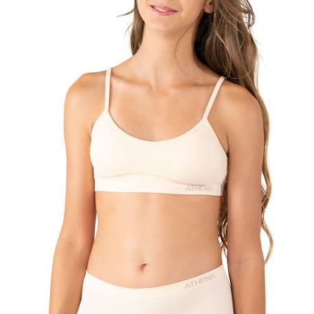 Brassière à coques amovibles fille sans couture fashion athena fille Beige+Gris chiné 2 - vertbaudet enfant 