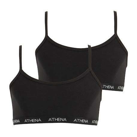 Lot de 2 brassières fille my petit prix  fille Noir-noir 1 - vertbaudet enfant 