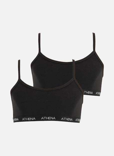 Lot de 2 brassières fille my petit prix  fille Noir-noir 2 - vertbaudet enfant 