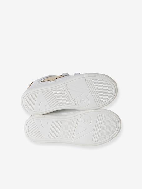 Baskets scratchées cuir enfant collection maternelle blanc+rose pâle 5 - vertbaudet enfant 