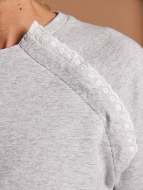 Ensemble pantalon grossesse allaitement gris chiné 4 - vertbaudet enfant 