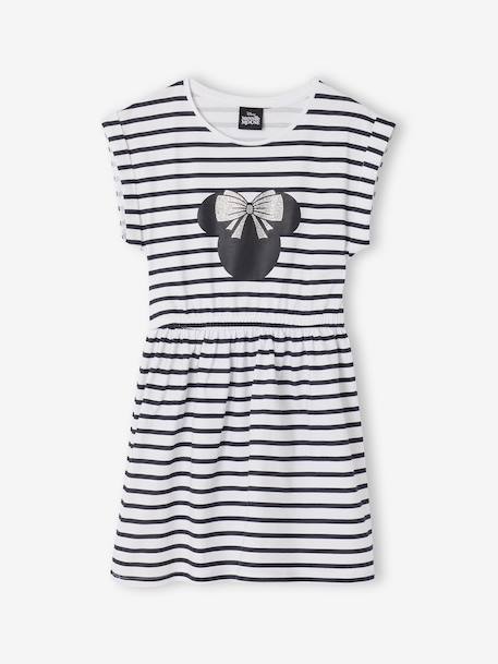 Robe marinière manches courte Minnie rayé marine 1 - vertbaudet enfant 