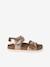 Sandales enfant cuir à doubles boucles or+rose pâle 7 - vertbaudet enfant 