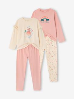 -Lot de 2 pyjamas manches longues fille