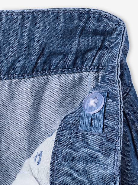 Ensemble short chemise fille denim léger bleu moyen 9 - vertbaudet enfant 