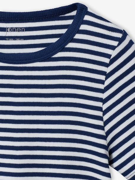 Lot 3 T-shirt côtelé écru 7 - vertbaudet enfant 