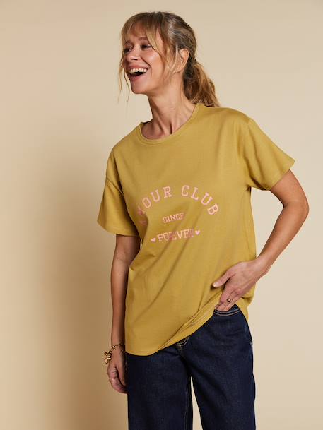 T-shirt manches courtes coton bio olive 2 - vertbaudet enfant 
