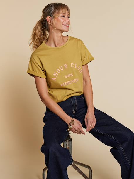 T-shirt manches courtes coton bio olive 4 - vertbaudet enfant 