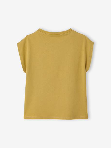 T-shirt fille coton bio olive 3 - vertbaudet enfant 