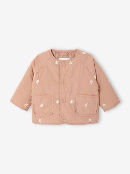 Veste brodée bébé fille noix de pécan 6 - vertbaudet enfant 