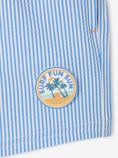 Maillot de bain garçon bleu+Rayé vert d'eau/blanc 6 - vertbaudet enfant 