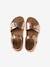 Sandales enfant cuir à doubles boucles or+rose pâle 9 - vertbaudet enfant 
