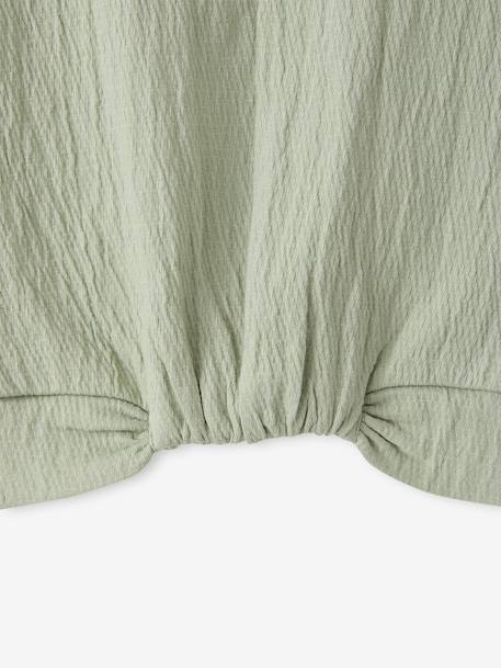 Blouse manches courtes blanc imprimé+vert amande 9 - vertbaudet enfant 