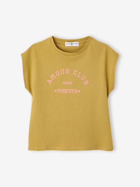 T-shirt fille coton bio olive 5 - vertbaudet enfant 