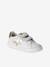 Baskets scratchées cuir enfant collection maternelle blanc+rose pâle 1 - vertbaudet enfant 