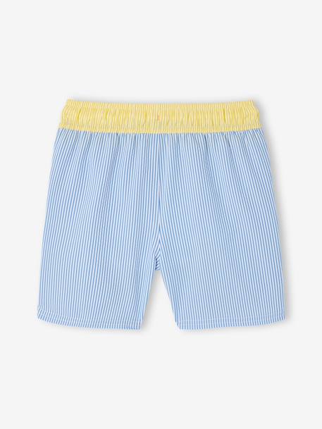 Maillot de bain garçon bleu+Rayé vert d'eau/blanc 4 - vertbaudet enfant 