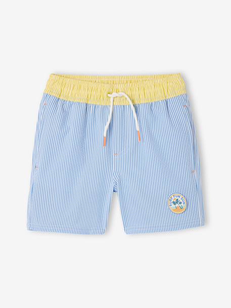 Maillot de bain garçon bleu+Rayé vert d'eau/blanc 3 - vertbaudet enfant 